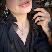 Mini Midnight Society Pendant - Small Burning at Both ends Candle Necklace - Ready to Ship