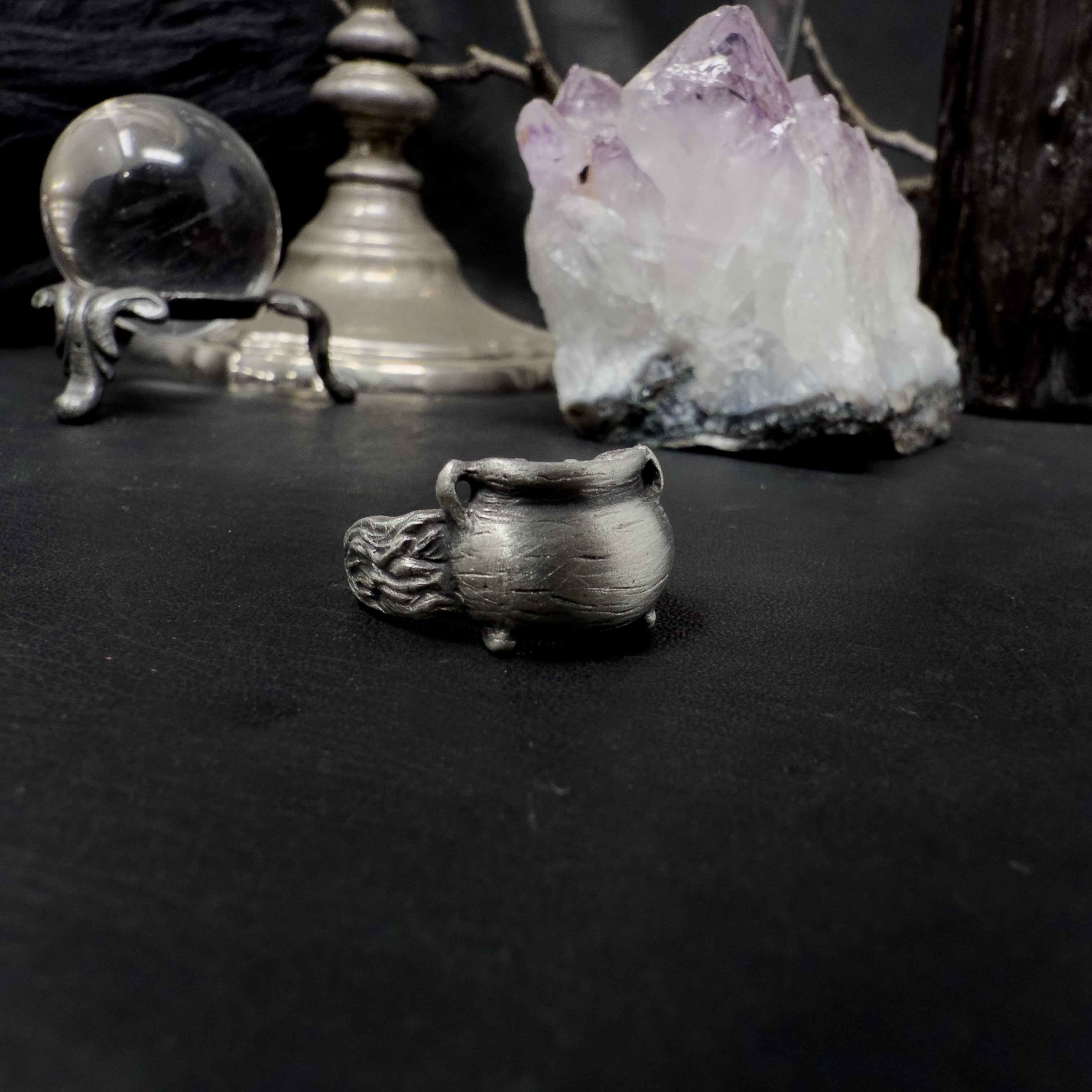 Cauldron Ring - Witchy Silver Statement Ring
