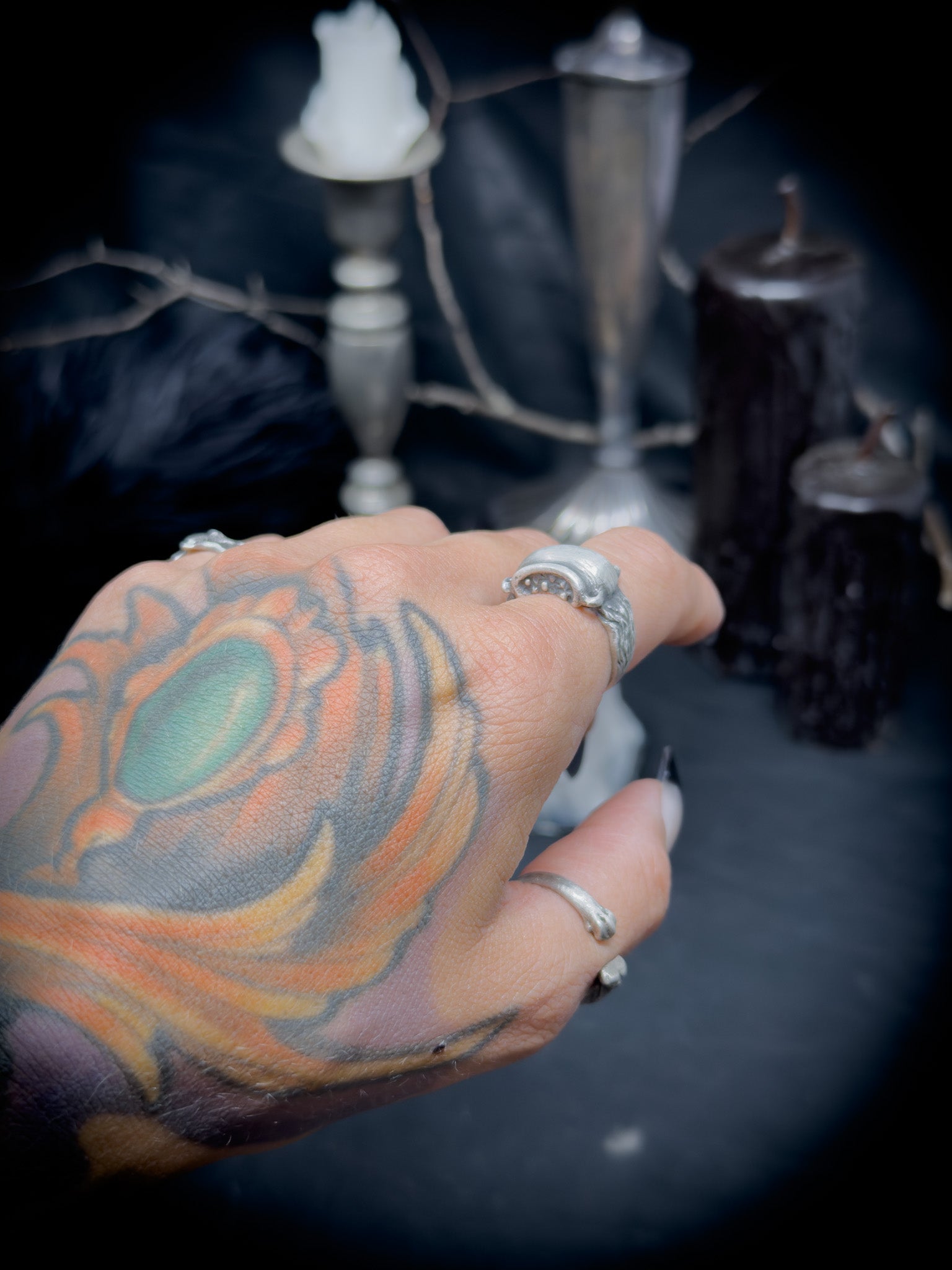 Cauldron Ring - Witchy Silver Statement Ring
