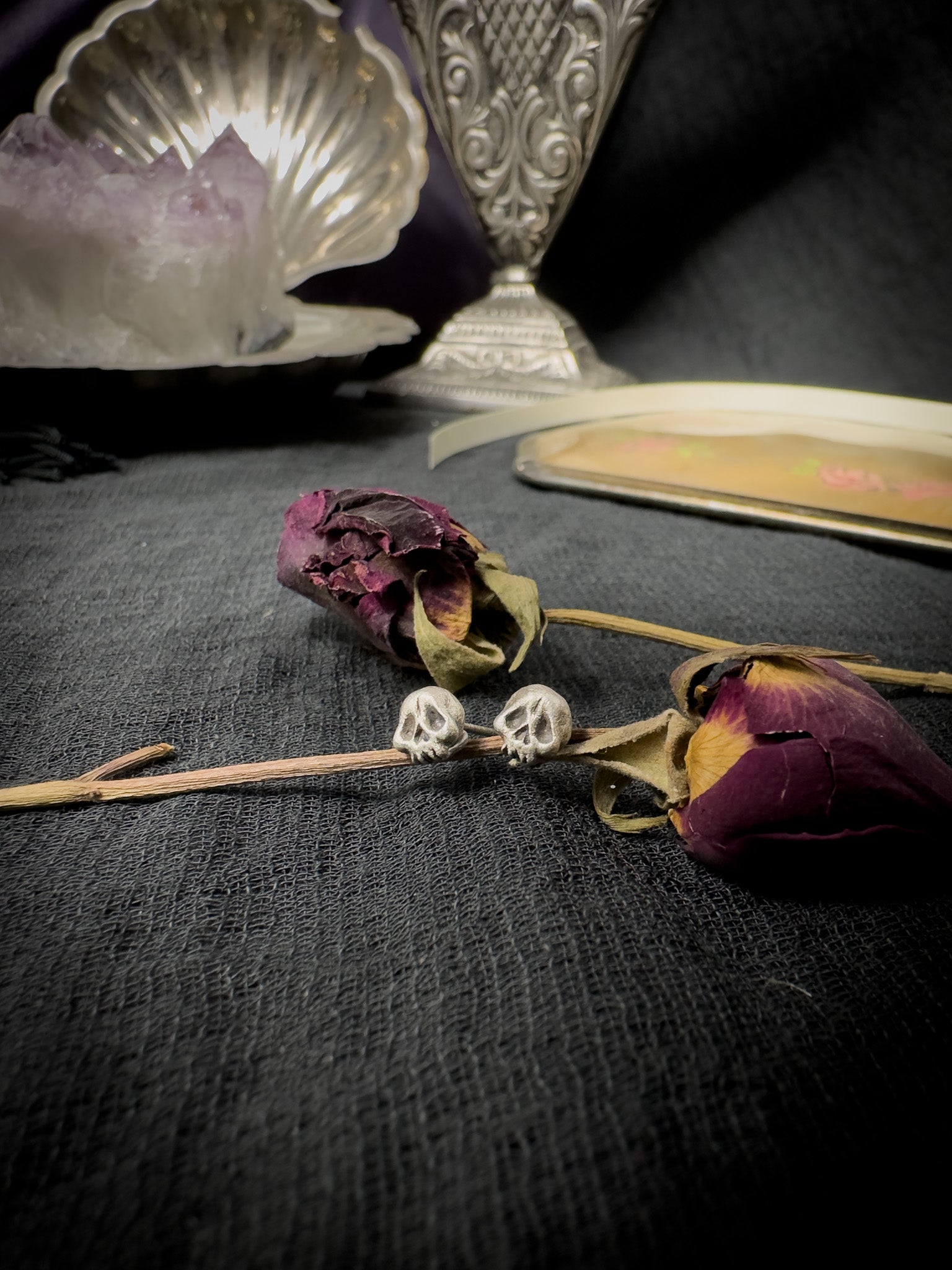Dainty Death Earrings - Uneven X Olivia Faust - Ready to Ship