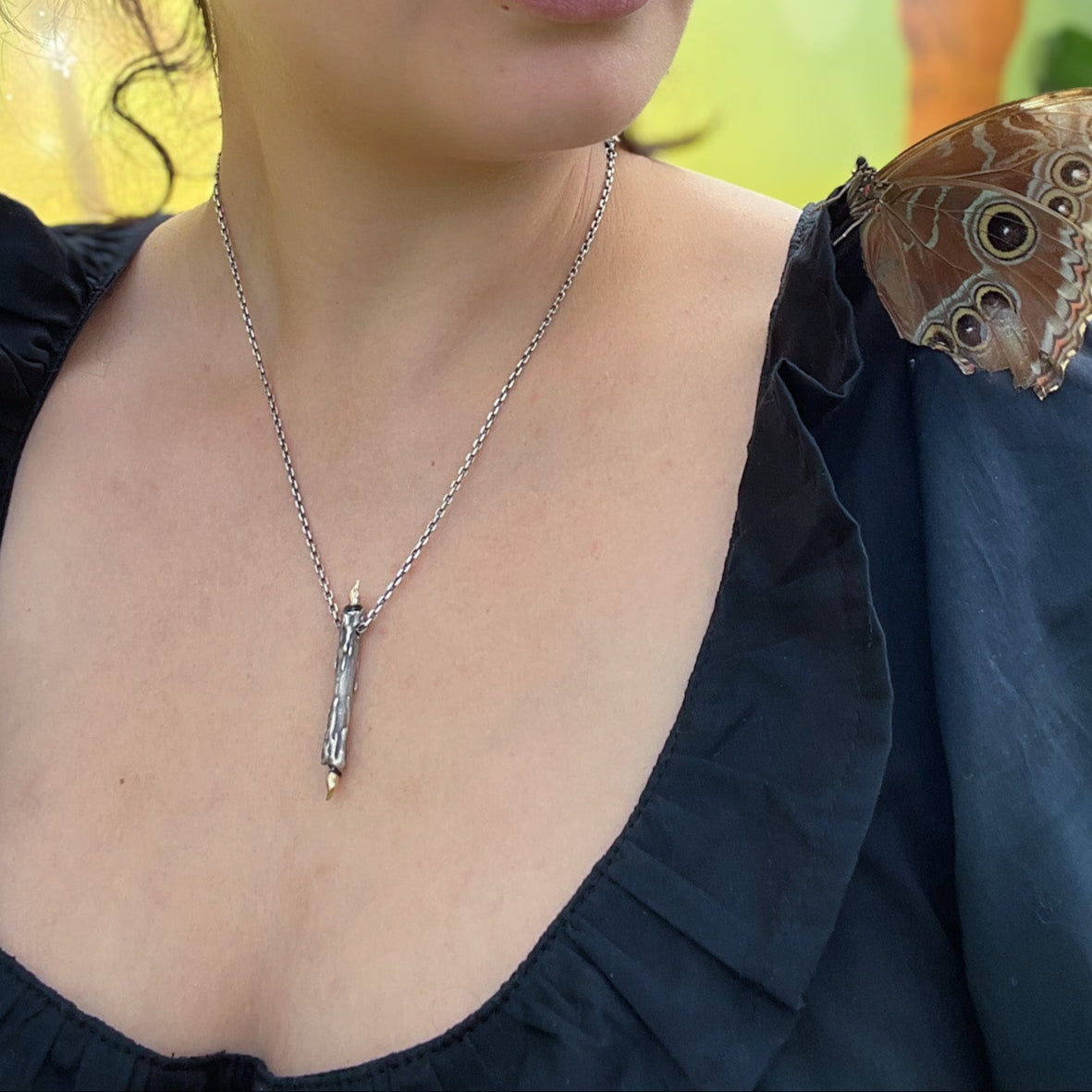 Midnight Society Pendant - Burning at Both ends Candle Necklace