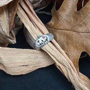 Gemstone Classic Jack-O Pumpkin Ring – Handcrafted Sterling Silver Halloween Jewelry