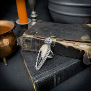 Pumpkin King Petrified Palm Root Ring sz 8.5