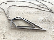 Uneven Signature Pendant Necklace