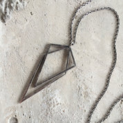 Uneven Signature Pendant Necklace