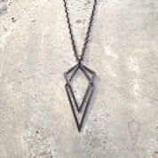 Uneven Small Signature Pendant Necklace