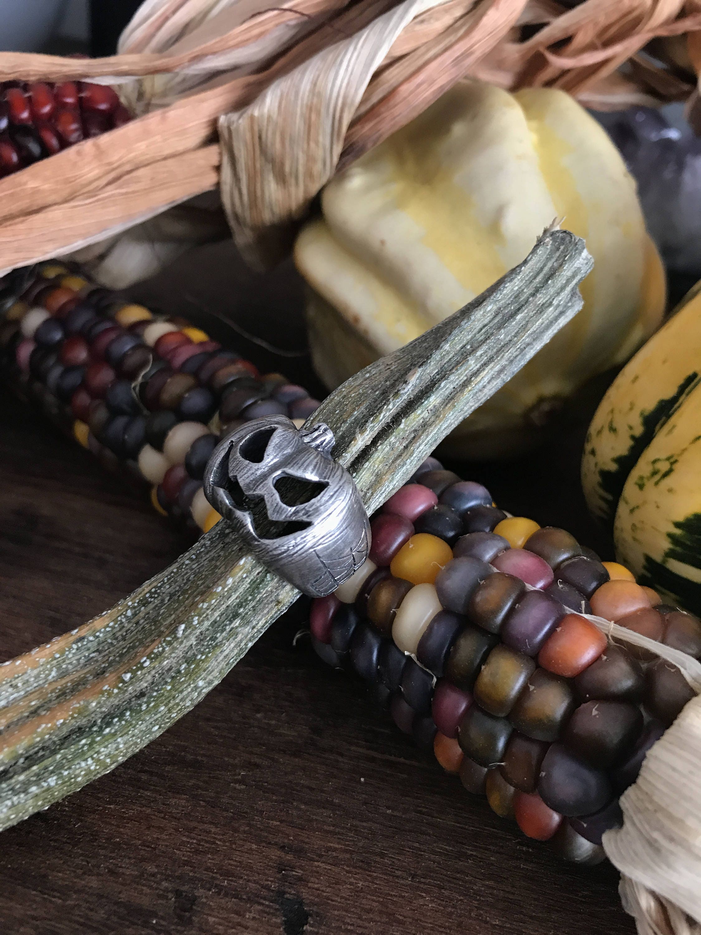 Jack-O-Lantern Pumpkin Ring - Ready to Ship