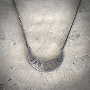 Moon Phases Crescent Pendant Necklace