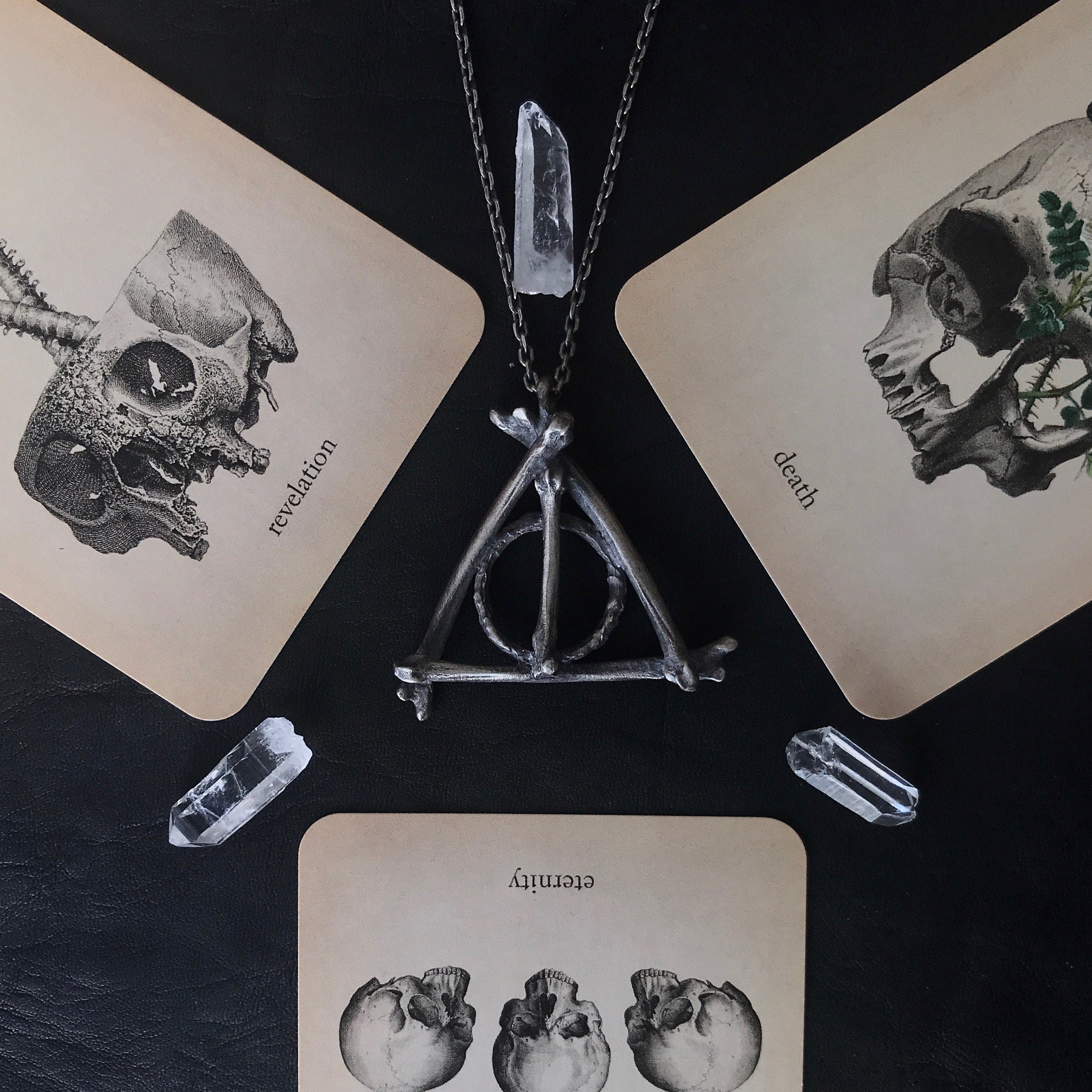 Magical Triangle Hallows Pendant Necklace - Ready to Ship