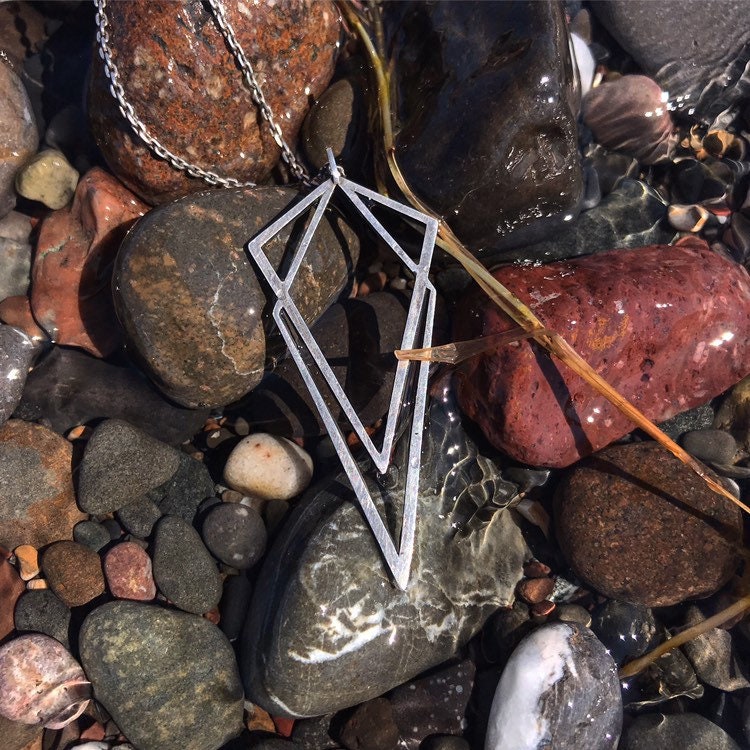 Uneven Signature Pendant Necklace