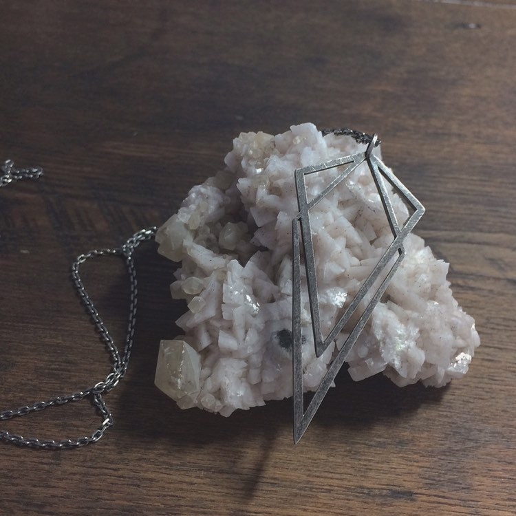 Uneven Signature Pendant Necklace
