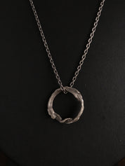 Mini Dangling Ouroboros Pendant Necklace
