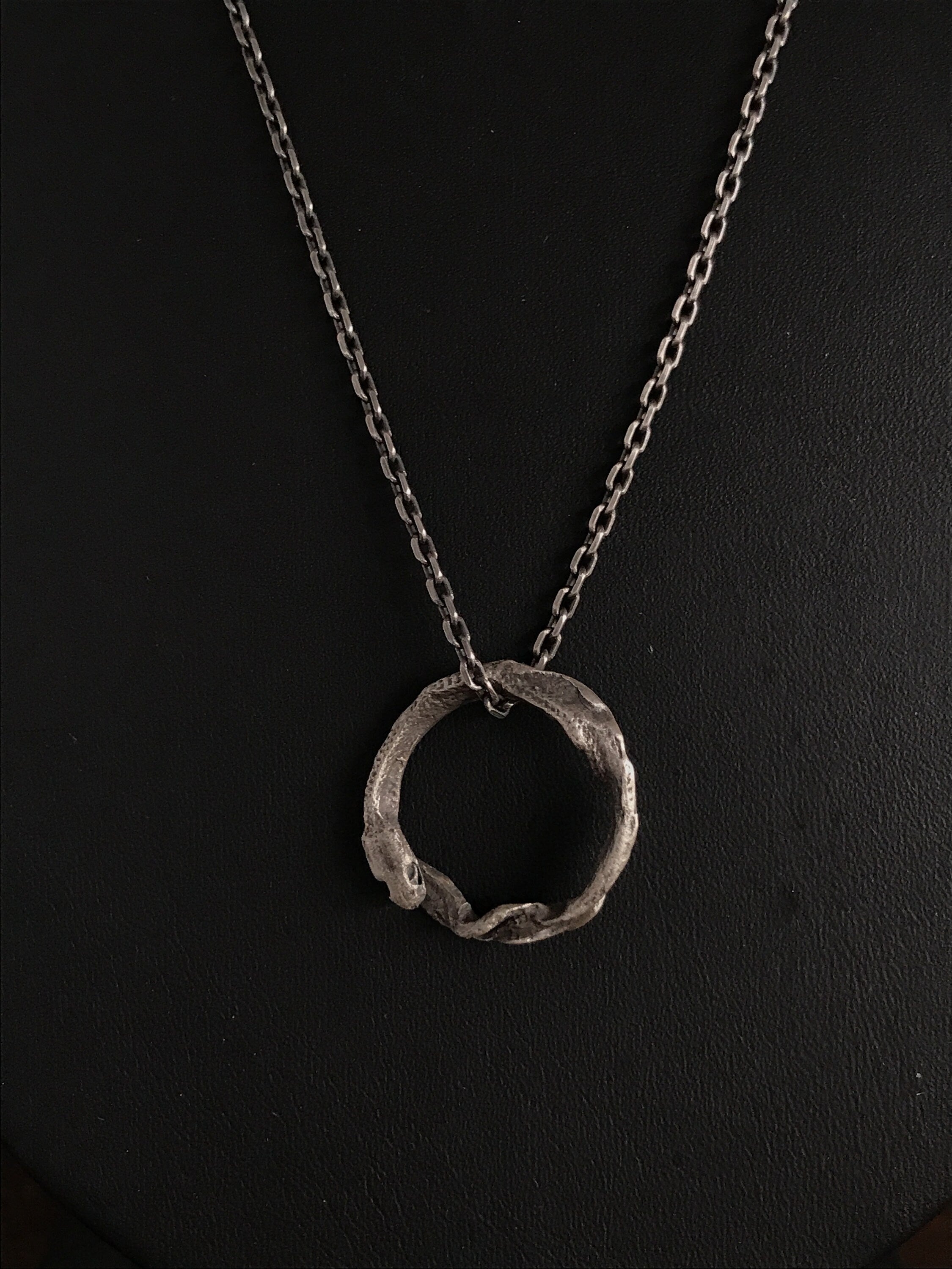 Mini Dangling Ouroboros Pendant Necklace