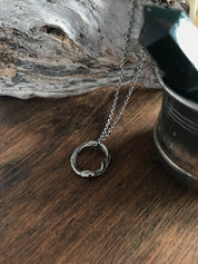 Mini Dangling Ouroboros Pendant Necklace