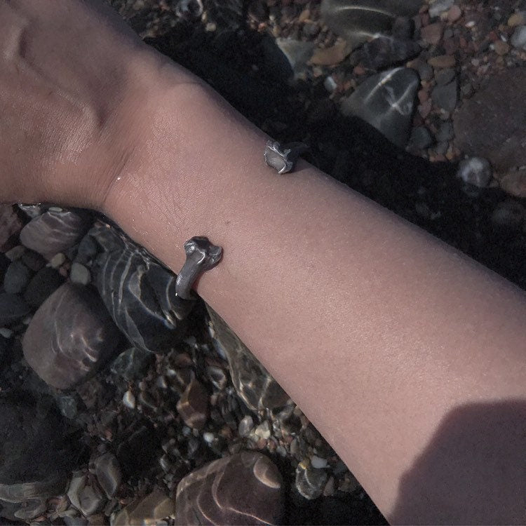 Cat Bone Cuff Bracelet