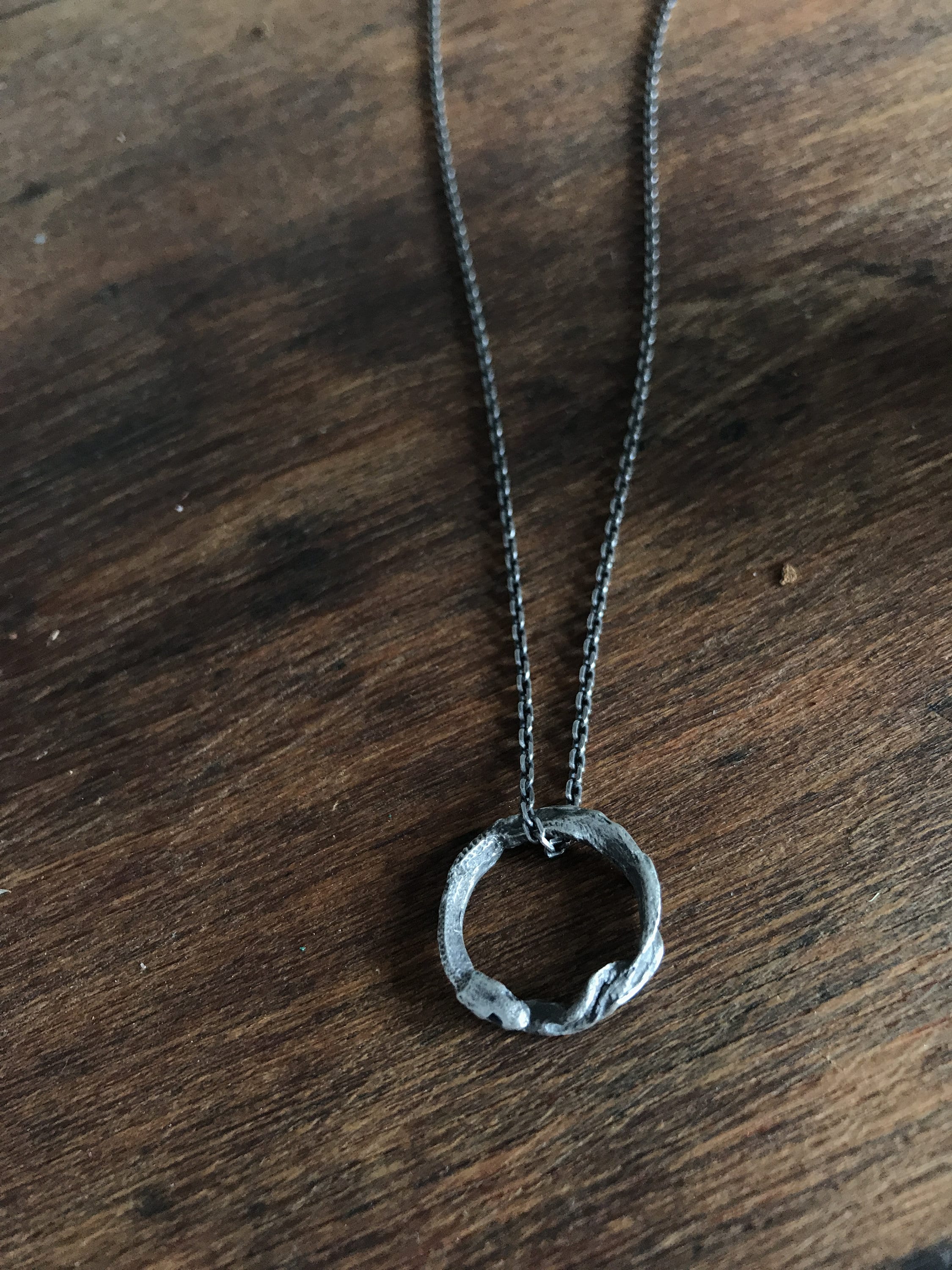 Mini Dangling Ouroboros Pendant Necklace