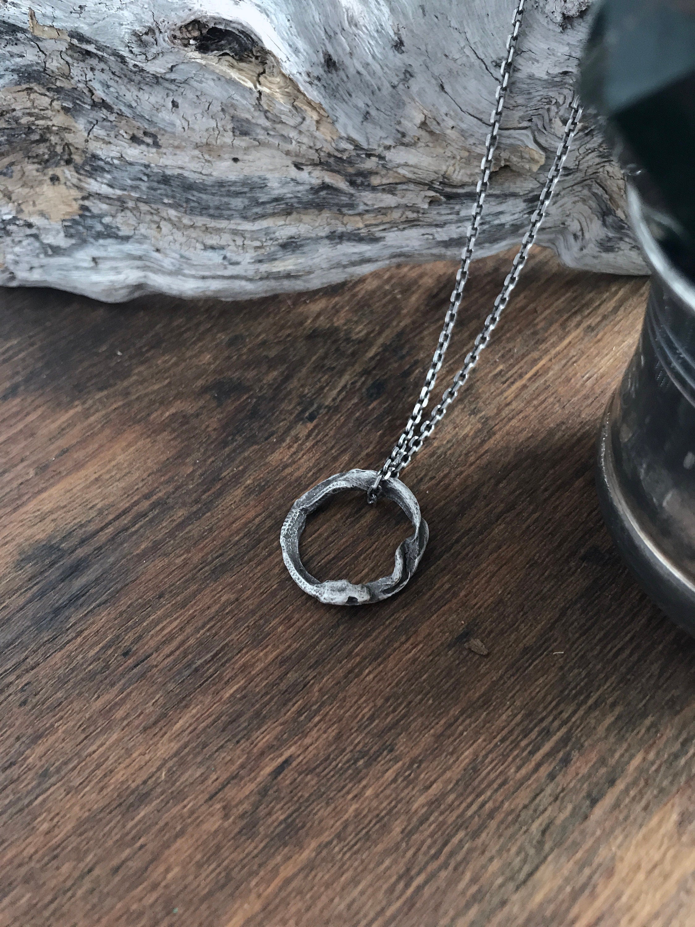 Mini Dangling Ouroboros Pendant Necklace