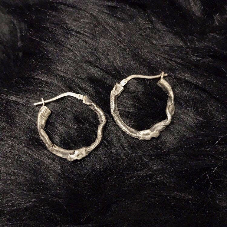 Mini Ouroboros Hoops Earrings