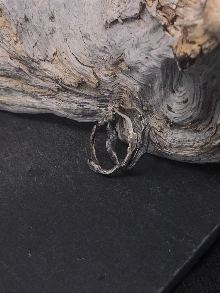 Mini Ouroboros Hoops Earrings