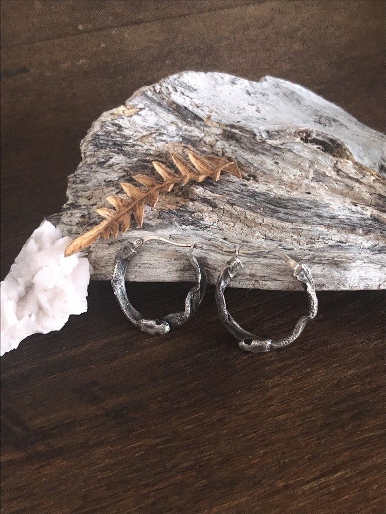 Mini Ouroboros Hoops Earrings