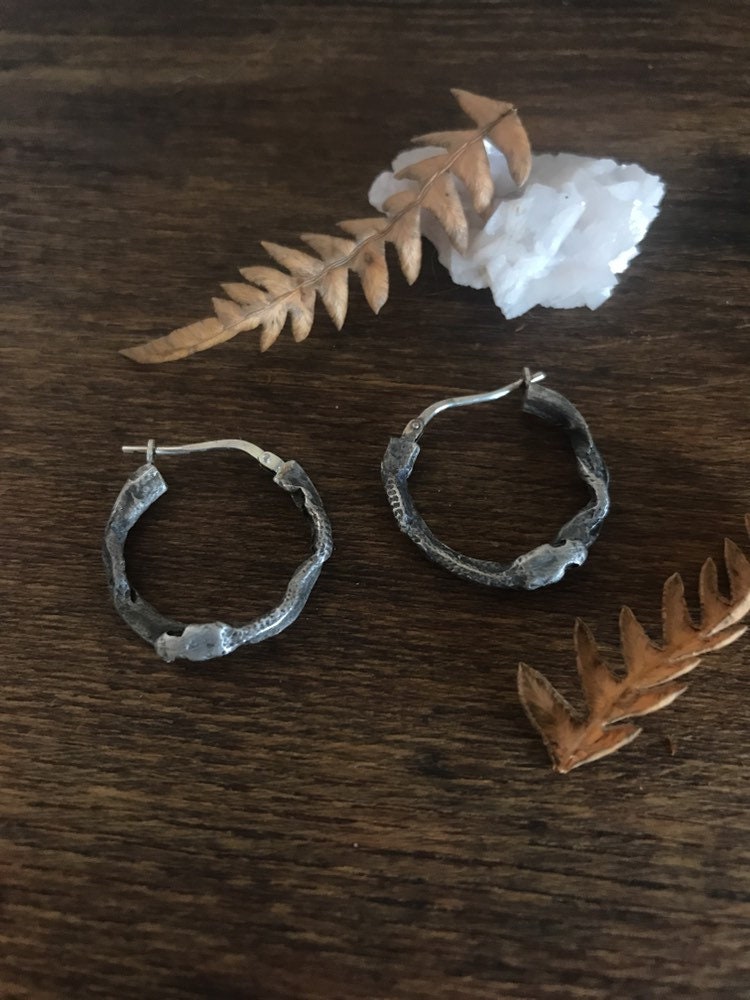 Mini Ouroboros Hoops Earrings