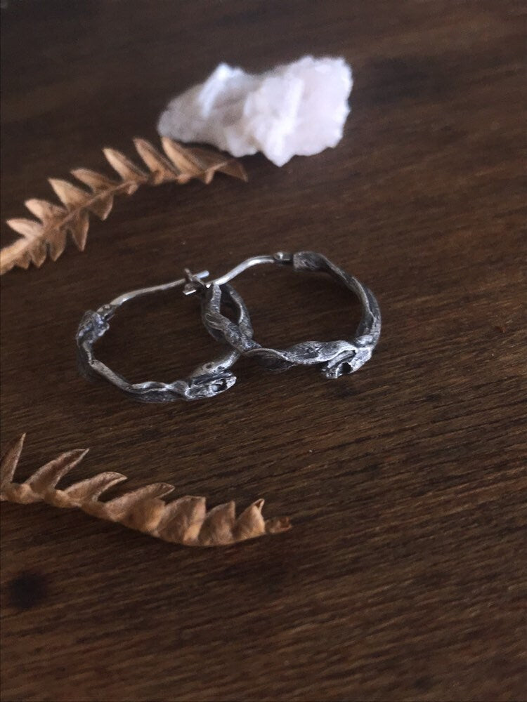 Mini Ouroboros Hoops Earrings