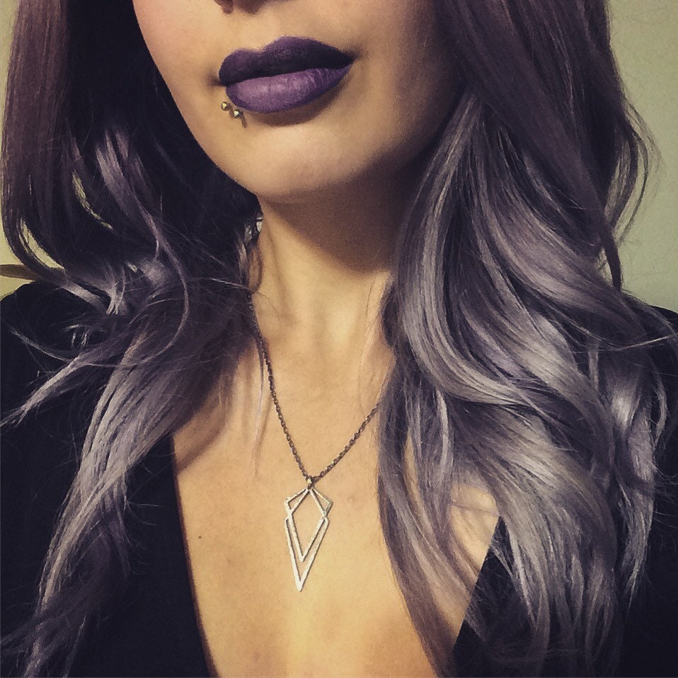 Uneven Small Signature Pendant Necklace