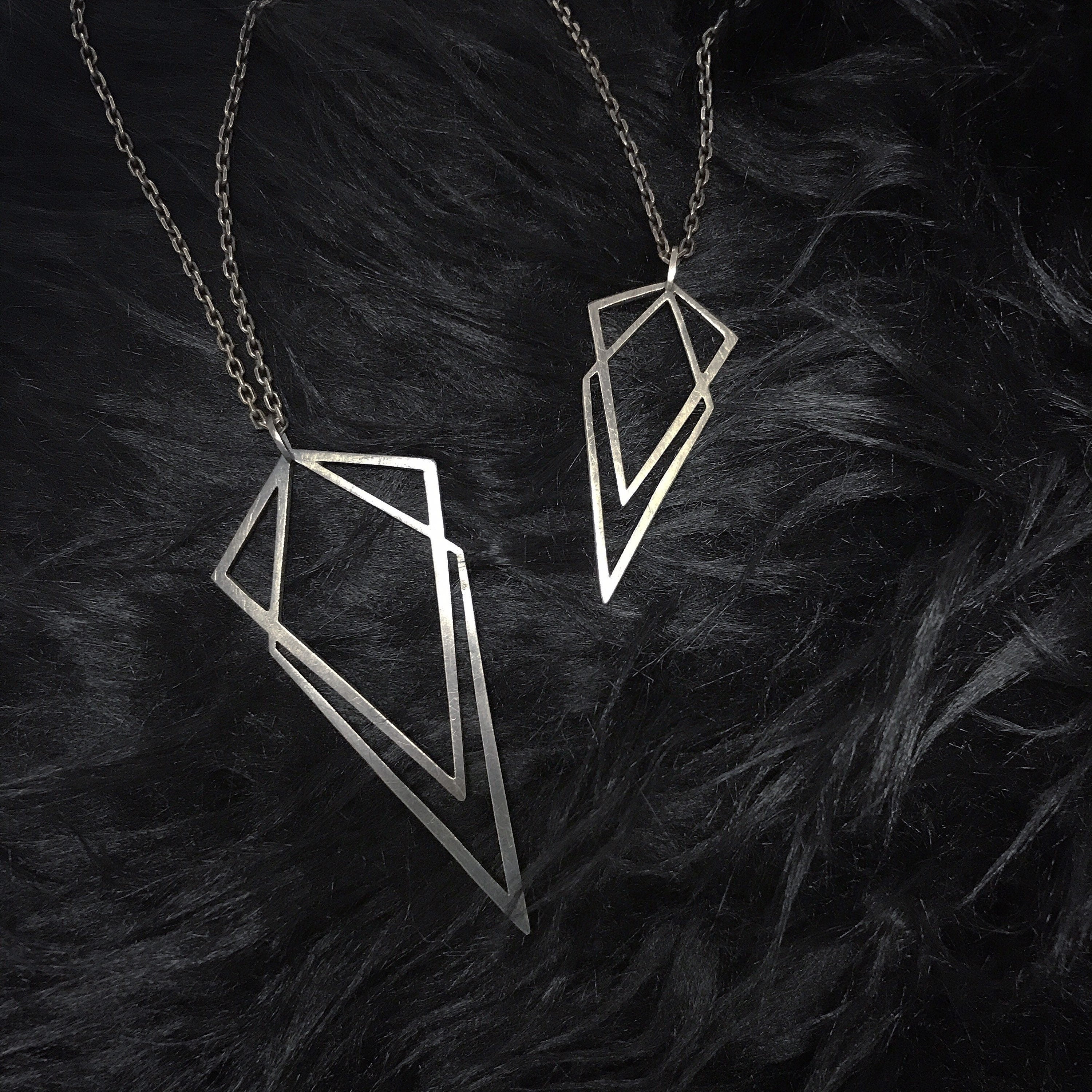 Uneven Small Signature Pendant Necklace