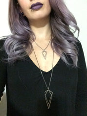 Uneven Small Signature Pendant Necklace