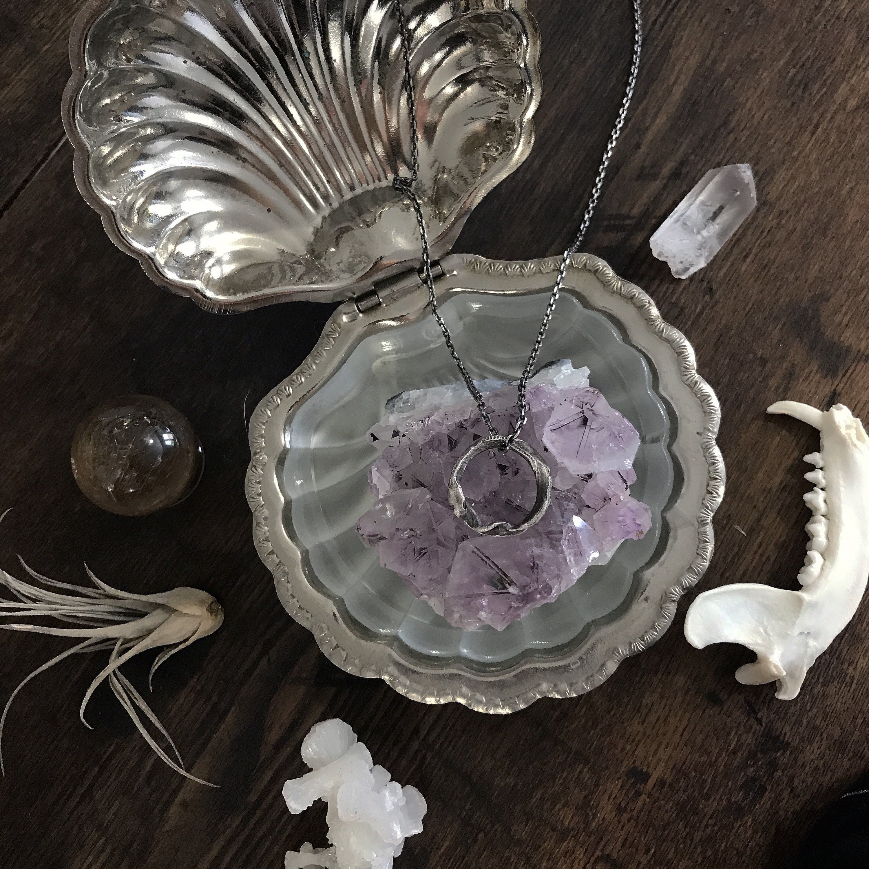 Mini Dangling Ouroboros Pendant Necklace