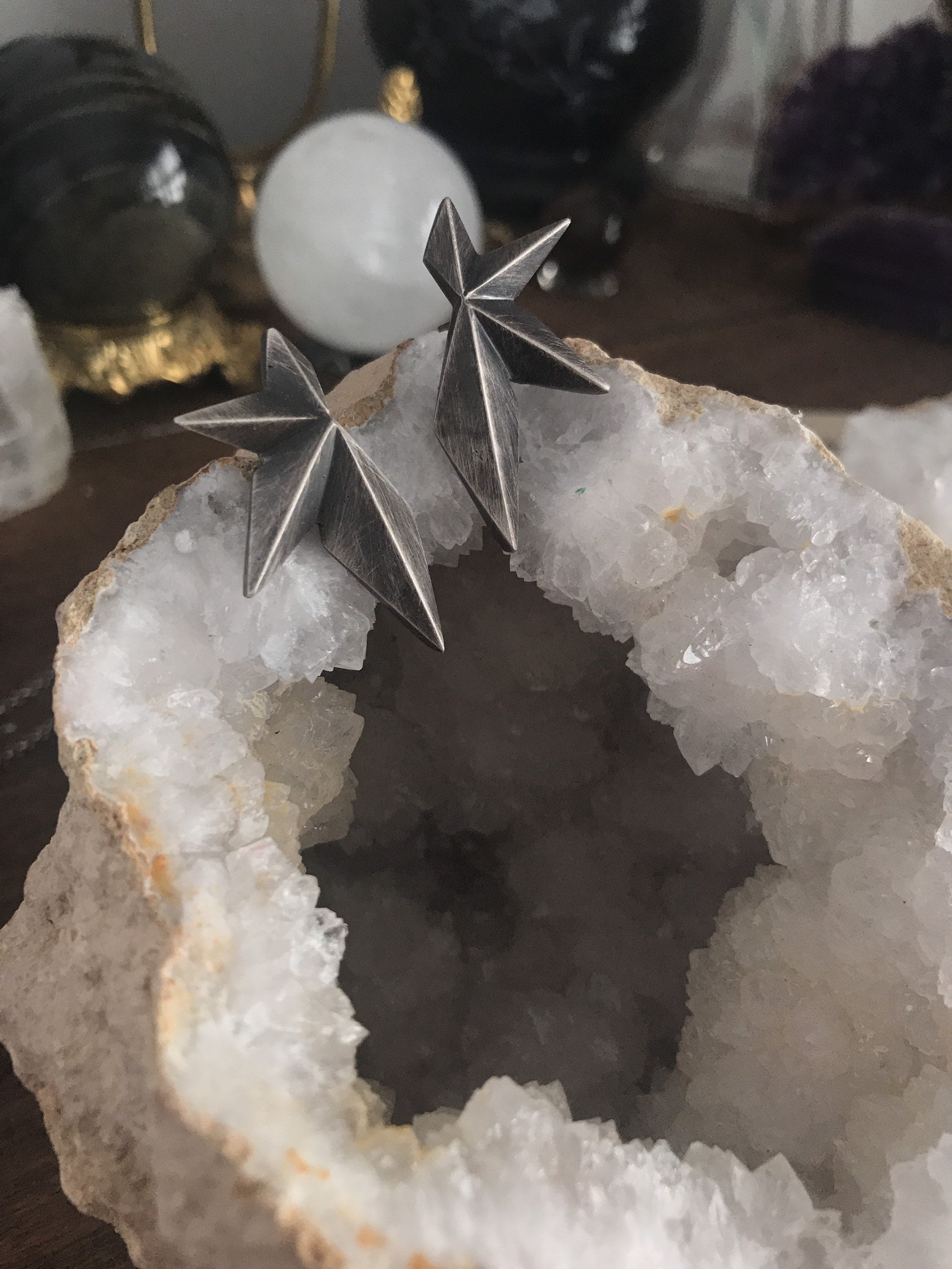 Geometric Star Earrings