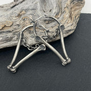 Bones and Chains earrings - ear weigths - Ready to Ship