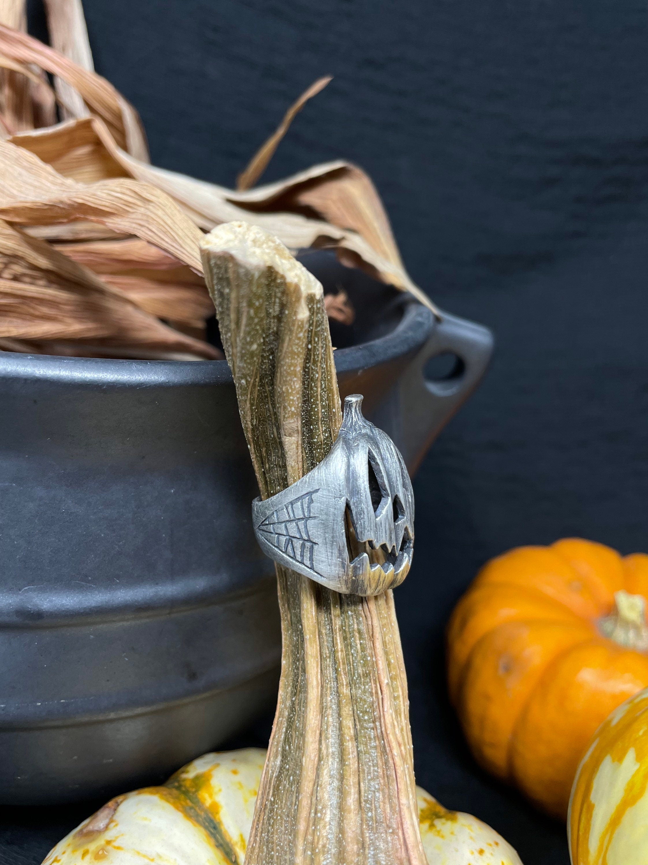 Big Jack-O Lantern Pumpkin Ring - Ready to Ship