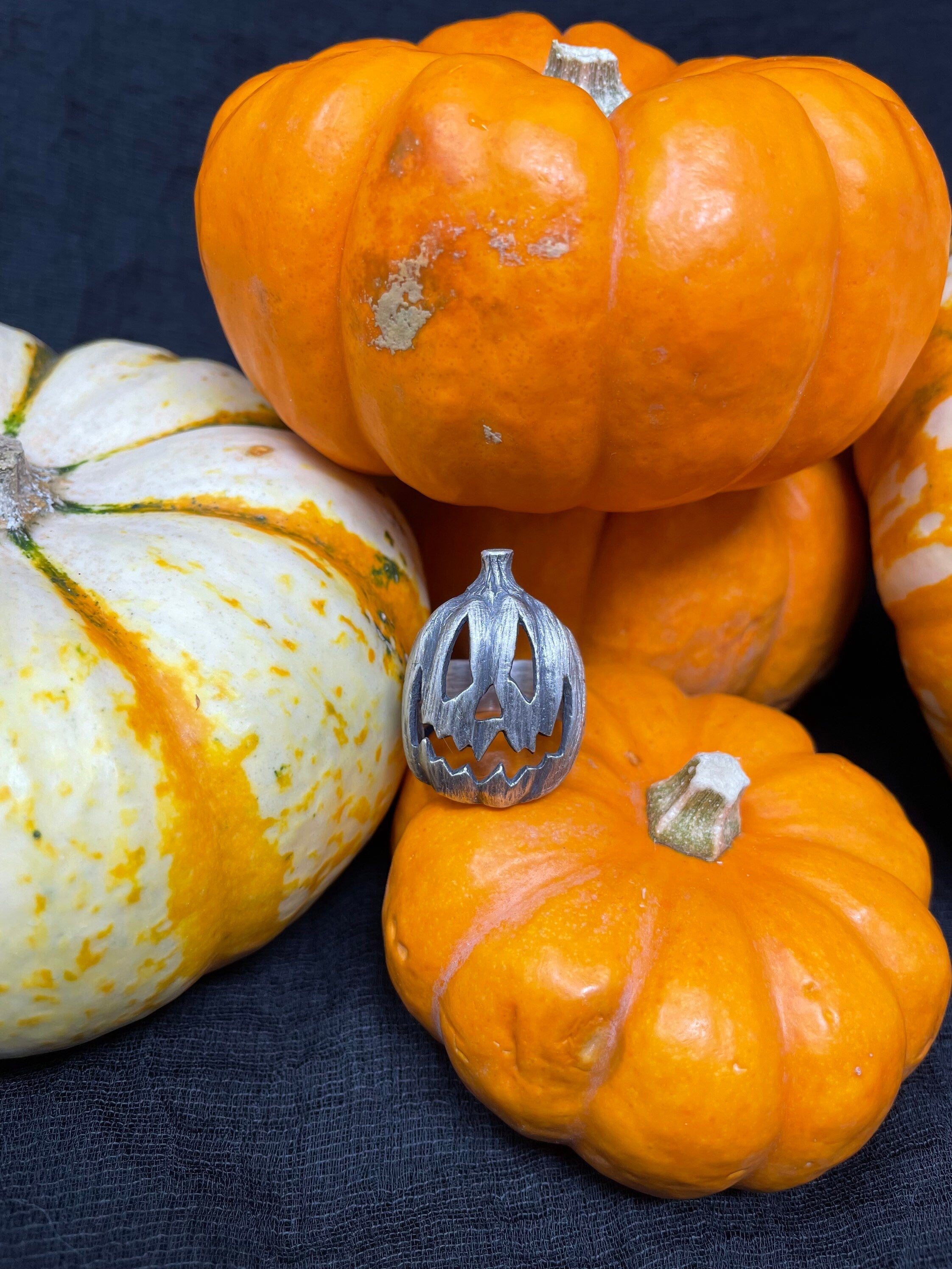 Big Jack-O Lantern Pumpkin Ring - Ready to Ship
