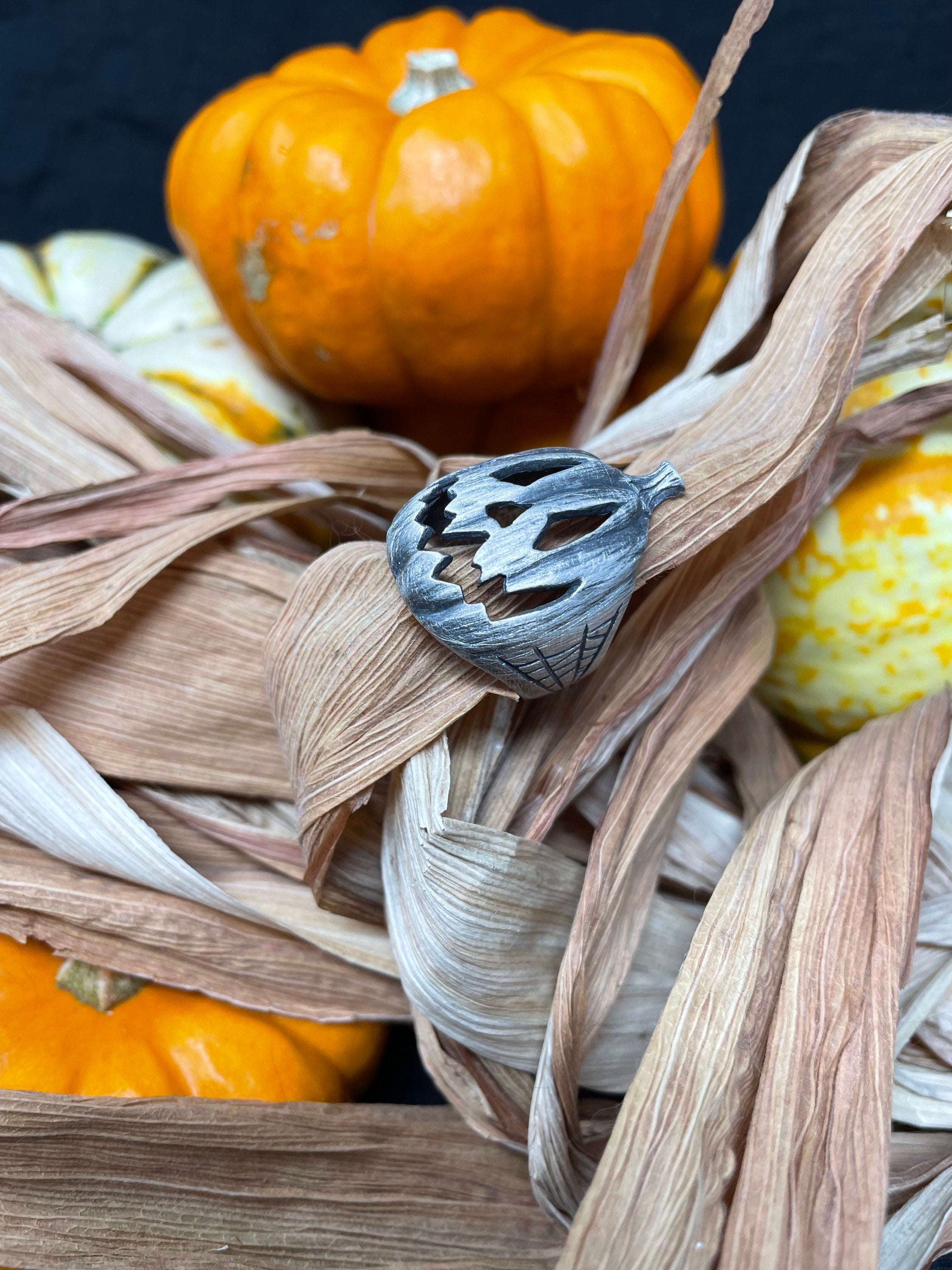 Big Jack-O Lantern Pumpkin Ring - Ready to Ship