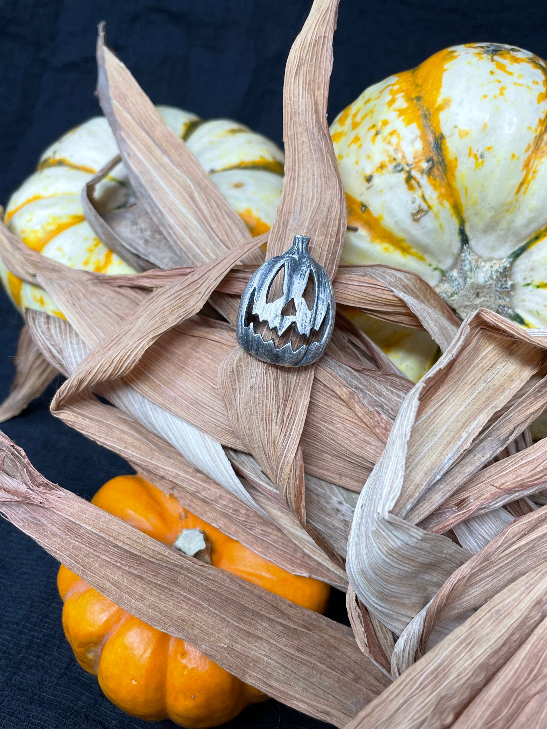 Big Jack-O Lantern Pumpkin Ring - Ready to Ship