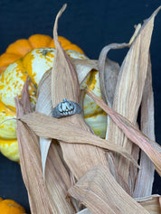 Classic Jack-O Pumpkin Ring – Handcrafted Sterling Silver Halloween Jewelry