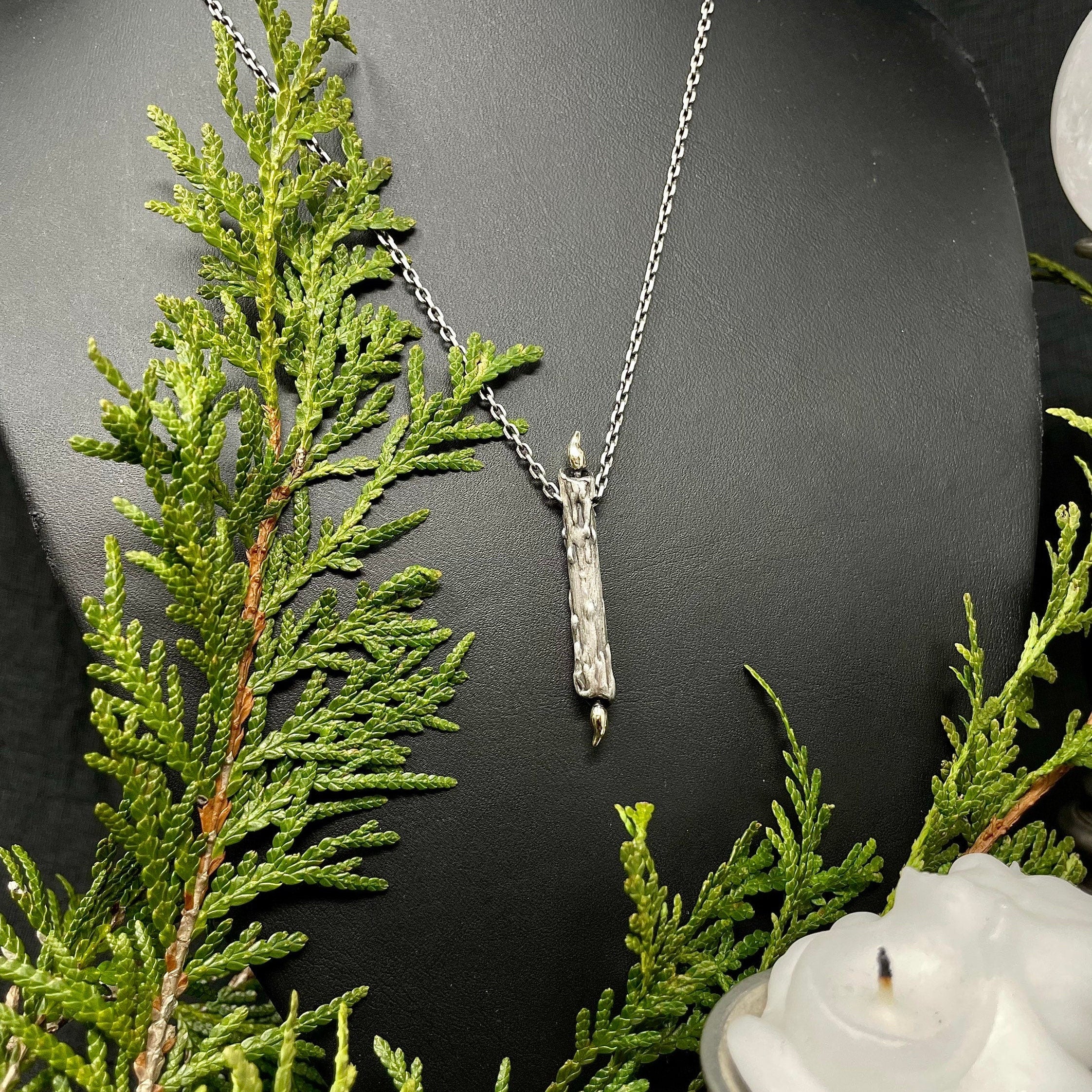 Midnight Society Pendant - Burning at Both ends Candle Necklace