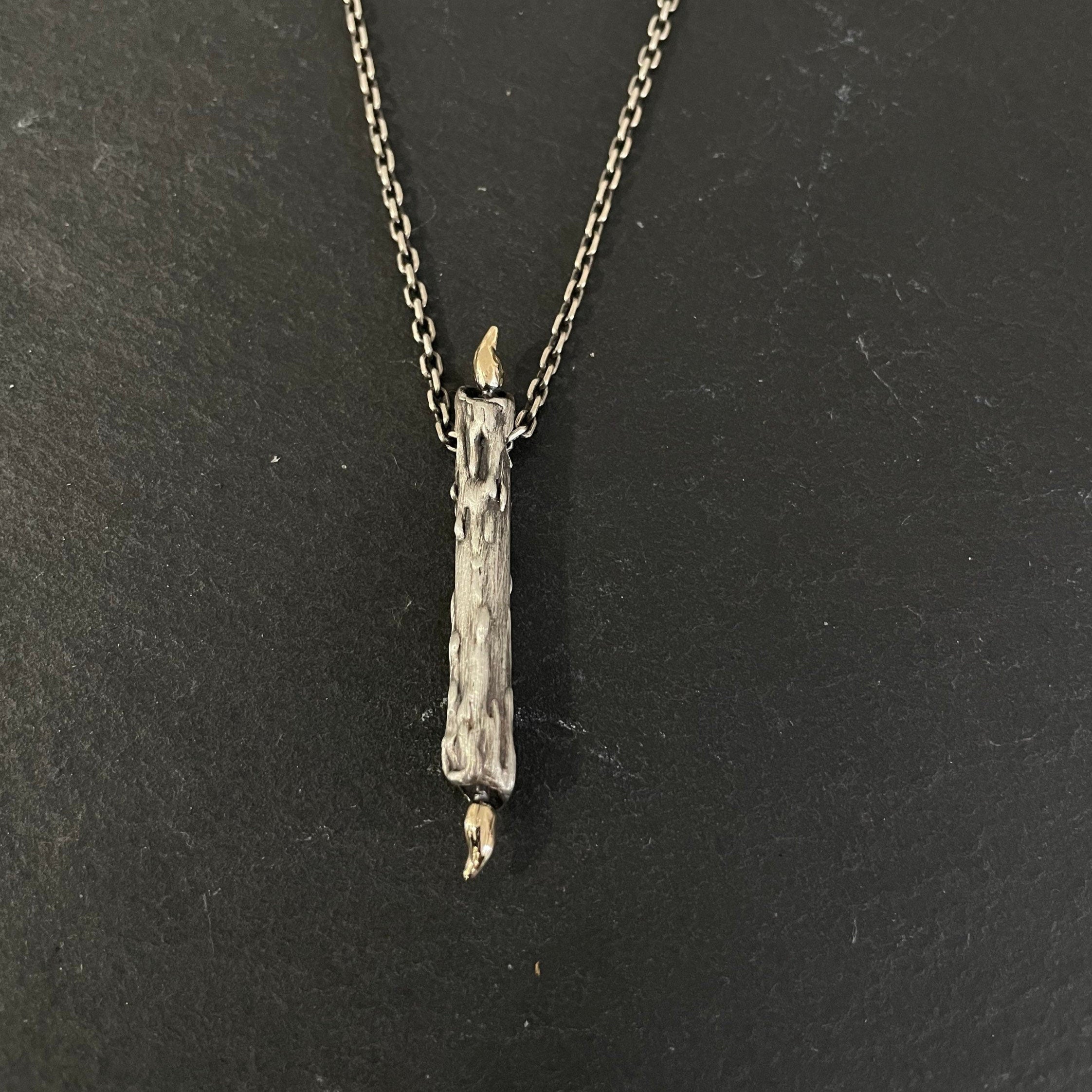 Midnight Society Pendant - Burning at Both ends Candle Necklace