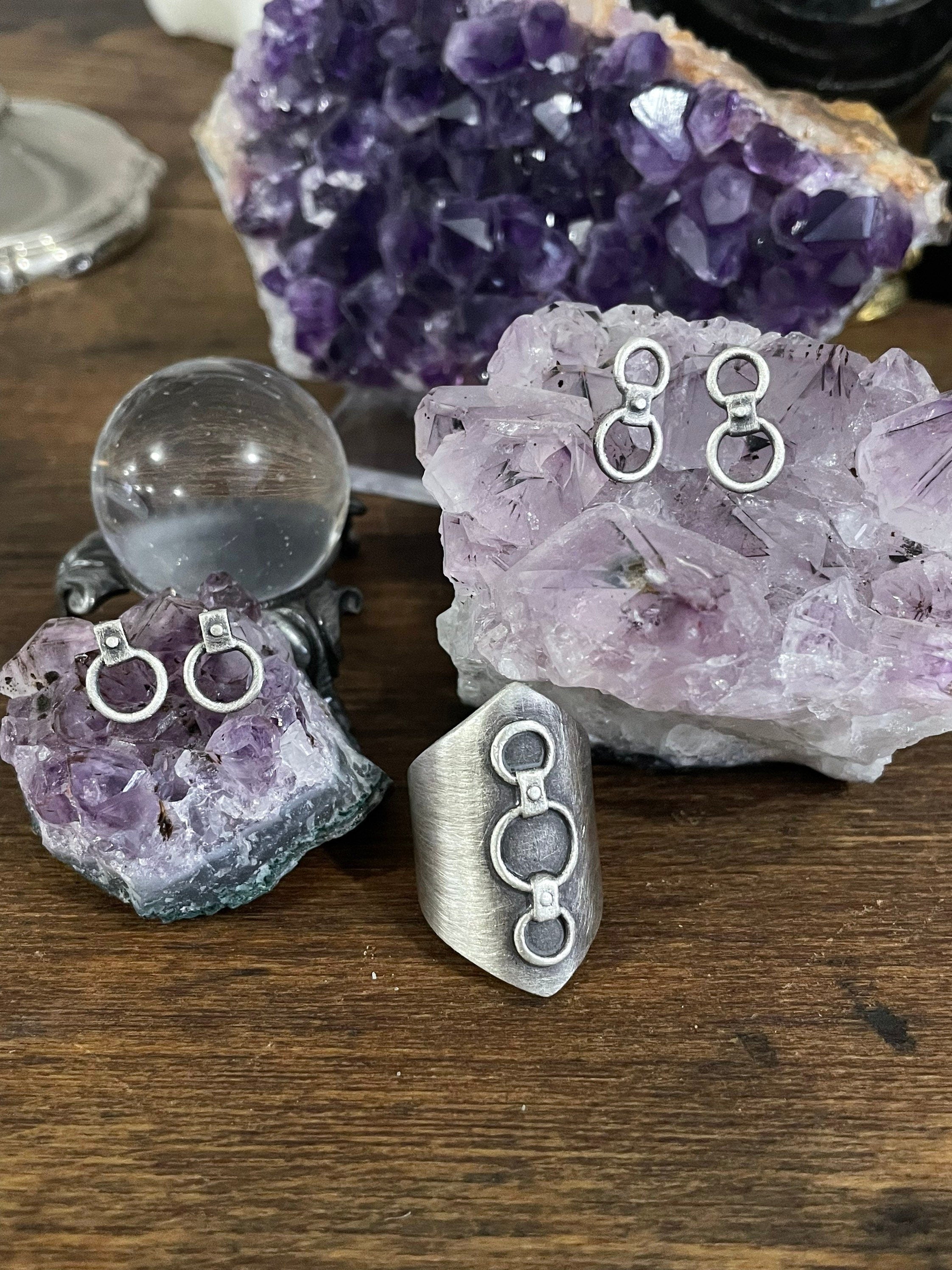 O ring stud Earrings