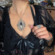 Halo of Bones Pendant Necklace or Ring - Petrified Palm Root - Made to Order