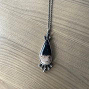 Sacred Bones Silver Pendant - Petrified Palm Root Necklace