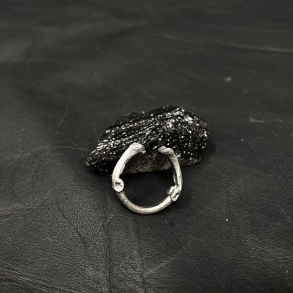 Bones mini Midi Silver Ring