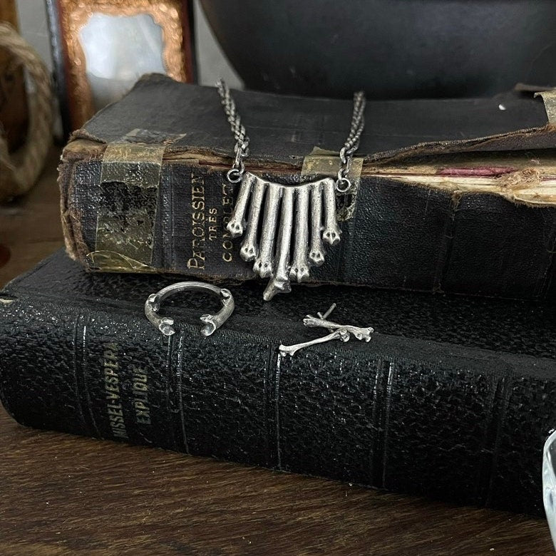 Tiny Cat Bones Ear Studs Earrings