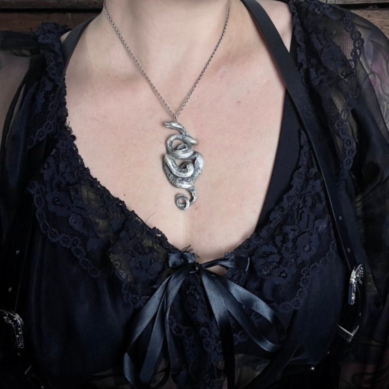 Entangled Snake Pendant Necklace