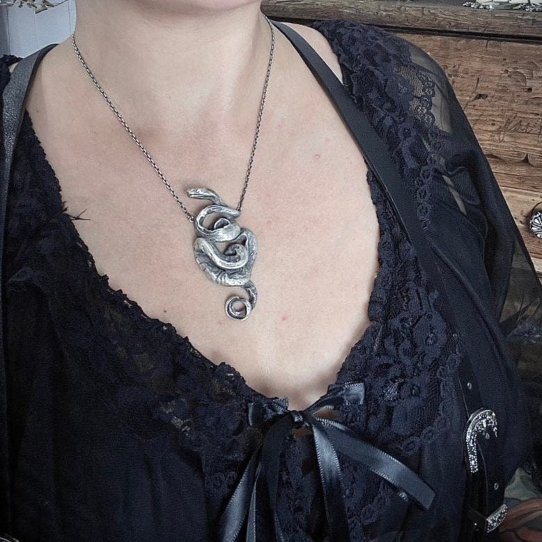 Entangled Snake Pendant Necklace