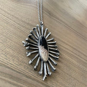 Halo of Bones Pendant Necklace or Ring - Petrified Palm Root - Made to Order