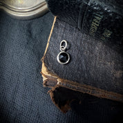 Black Spinel Charm | Round Rose Cut Black Spinel