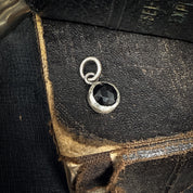 Black Spinel Charm | Round Rose Cut Black Spinel