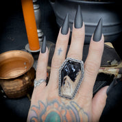 Coffin Petrified Palm Root  Ring sz 8.5